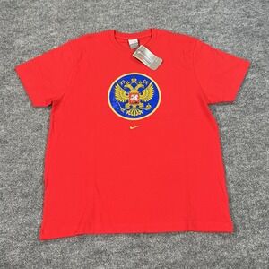 Vintage Nike Russia Football Shirt Mens XL Center Swoosh‎ Deadstock NWT Y2K 2006
